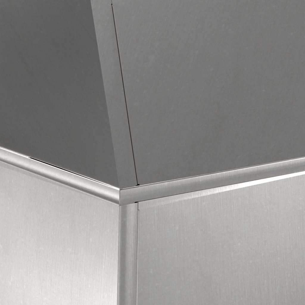 vidaXL Pillar Planter Silver 35 x 35 x 73 cm Stainless Steel