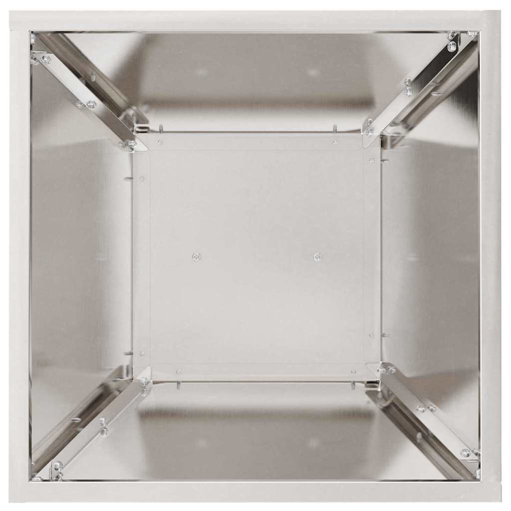 vidaXL Pillar Planter Silver 35 x 35 x 73 cm Stainless Steel