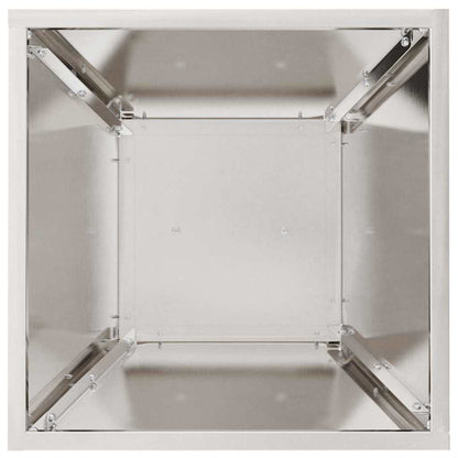 vidaXL Pillar Planter Silver 35 x 35 x 73 cm Stainless Steel