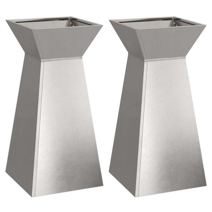 vidaXL Pillar Planter 2 pcs Silver 35 x 35 x 73 cm