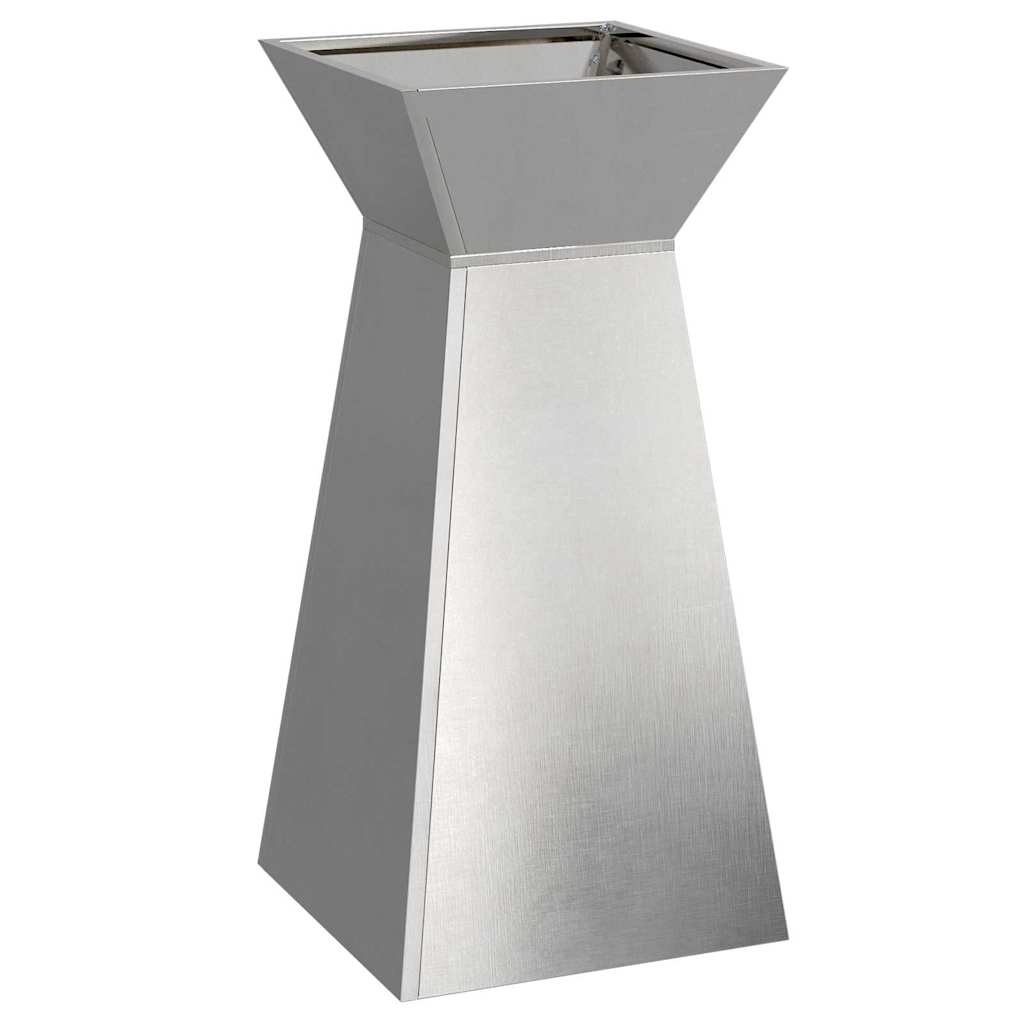 vidaXL Pillar Planter 2 pcs Silver 35 x 35 x 73 cm