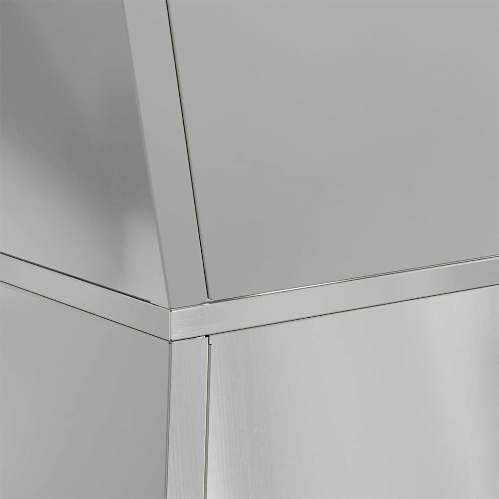 vidaXL Pillar Planter 2 pcs Silver 35 x 35 x 73 cm