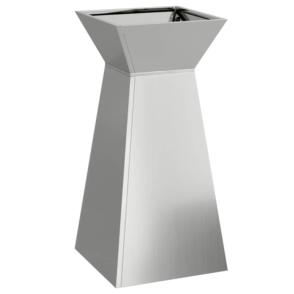 vidaXL Pillar Planter 2 pcs Silver 35 x 35 x 73 cm