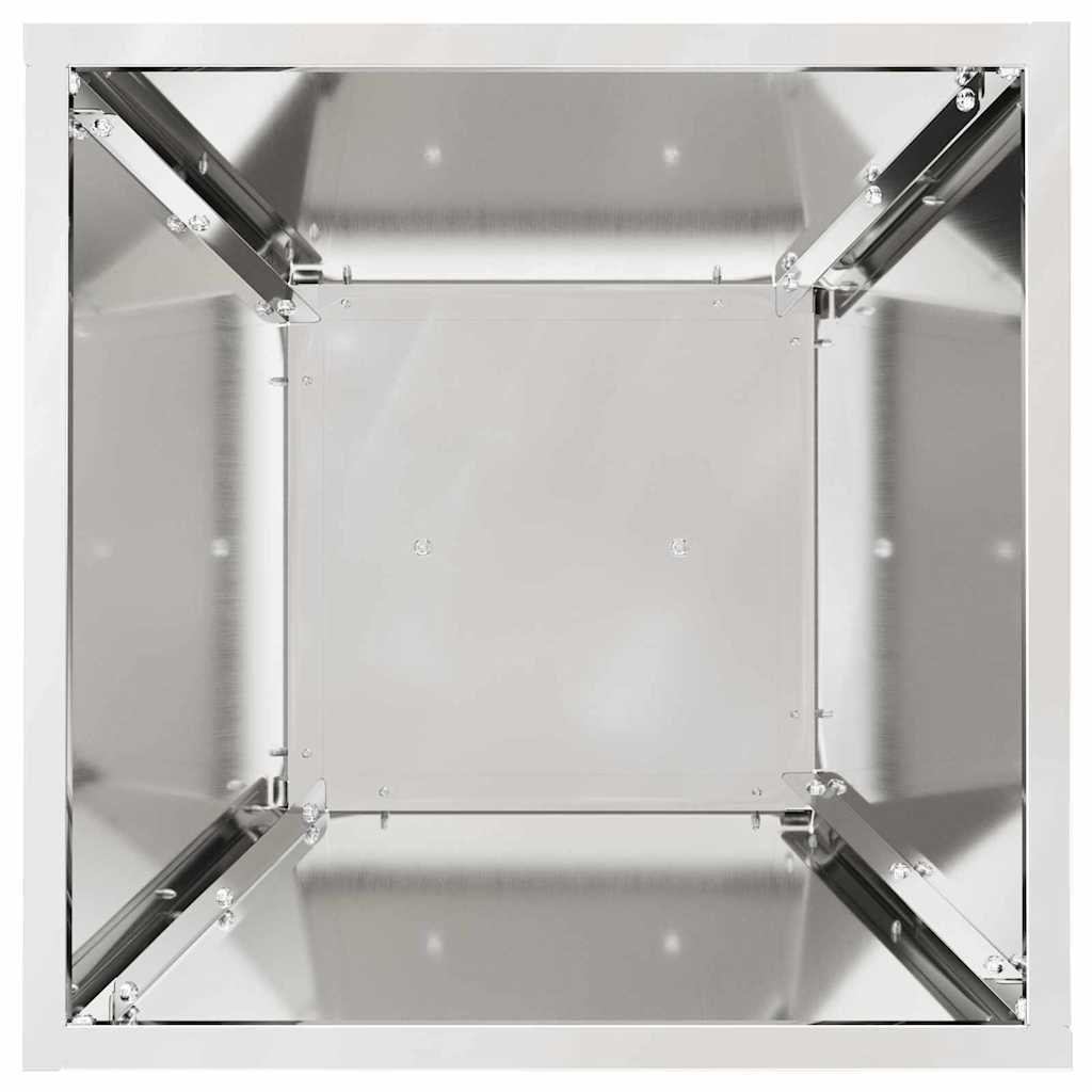 vidaXL Pillar Planter 2 pcs Silver 35 x 35 x 73 cm