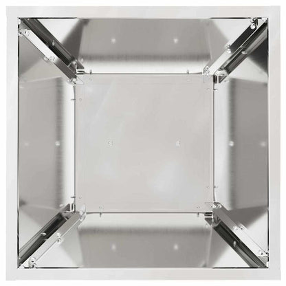 vidaXL Pillar Planter 2 pcs Silver 35 x 35 x 73 cm