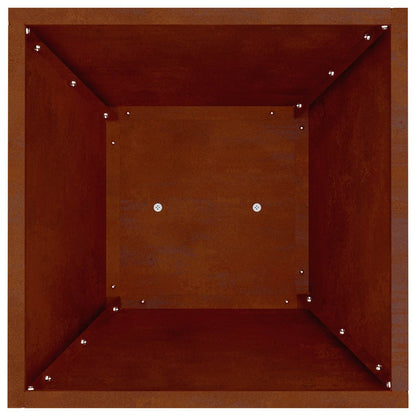 vidaXL Pillar Planter Silver 35 x 35 x 73 cm Weathering Steel