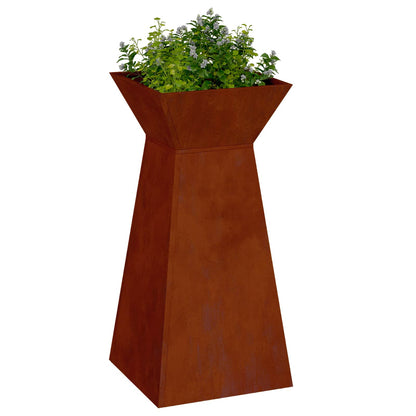 vidaXL Pillar Planter 2 pcs Silver 35 x 35 x 73 cm