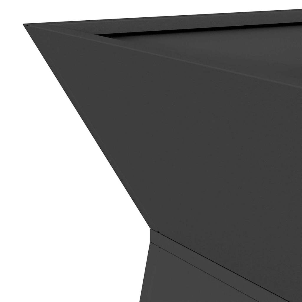 vidaXL Pillar Planter Black 40 x 40 x 100 cm