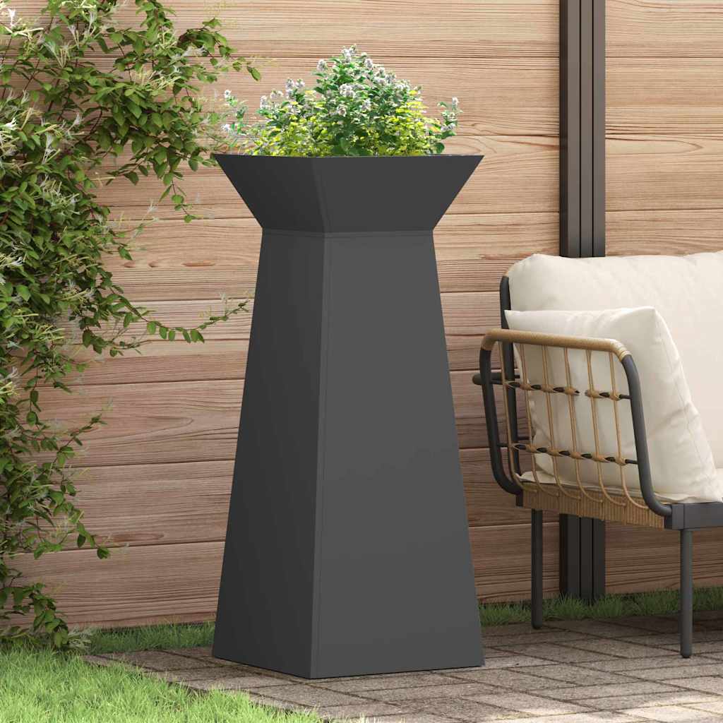 vidaXL Pillar Planter Black 40 x 40 x 100 cm