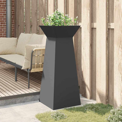 vidaXL Pillar Planter Black 40 x 40 x 100 cm