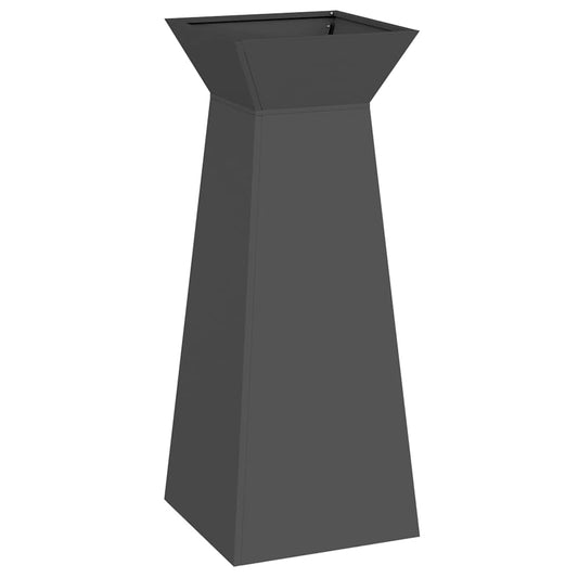 vidaXL Pillar Planter Black 40 x 40 x 100 cm