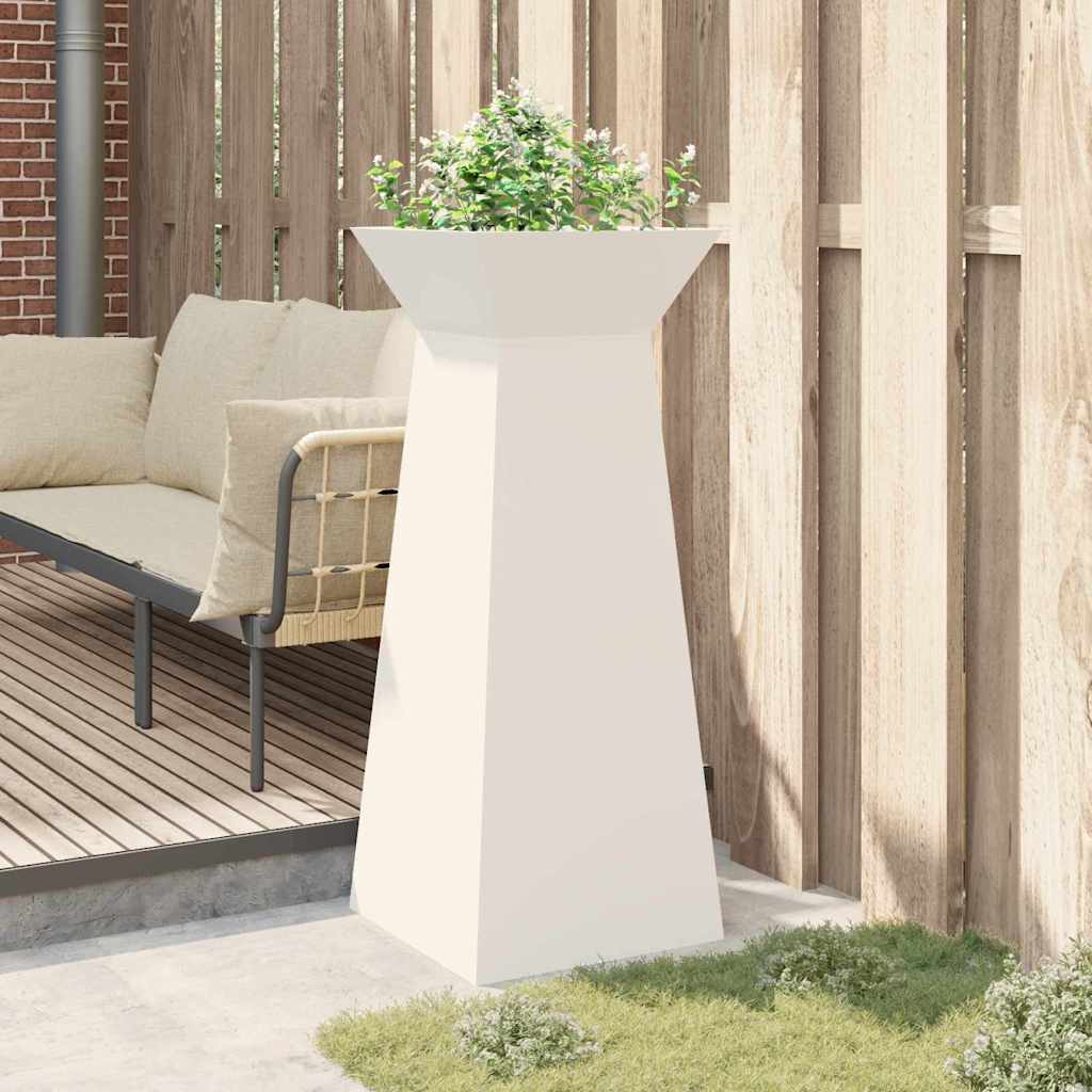 vidaXL Pillar Planter White 40 x 40 x 100 cm