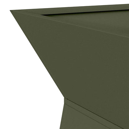vidaXL Pillar Planter 2 pcs Olive 40 x 40 x 100 cm