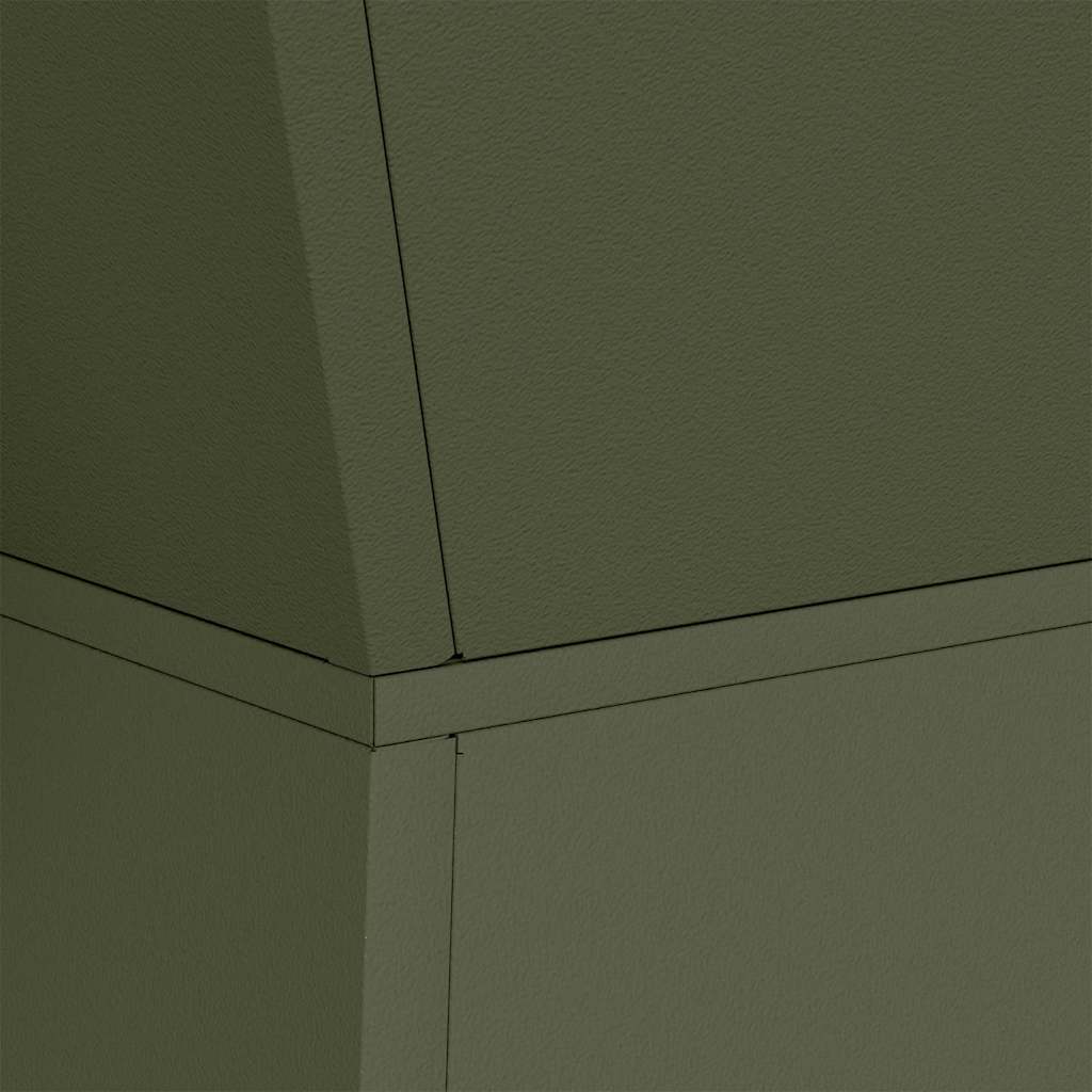 vidaXL Pillar Planter 2 pcs Olive 40 x 40 x 100 cm
