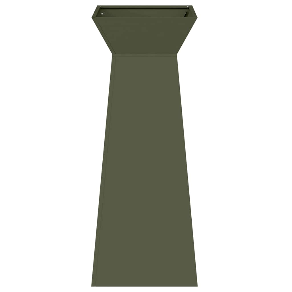 vidaXL Pillar Planter 2 pcs Olive 40 x 40 x 100 cm