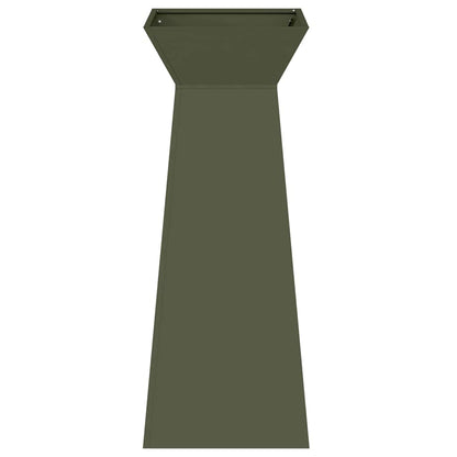 vidaXL Pillar Planter 2 pcs Olive 40 x 40 x 100 cm