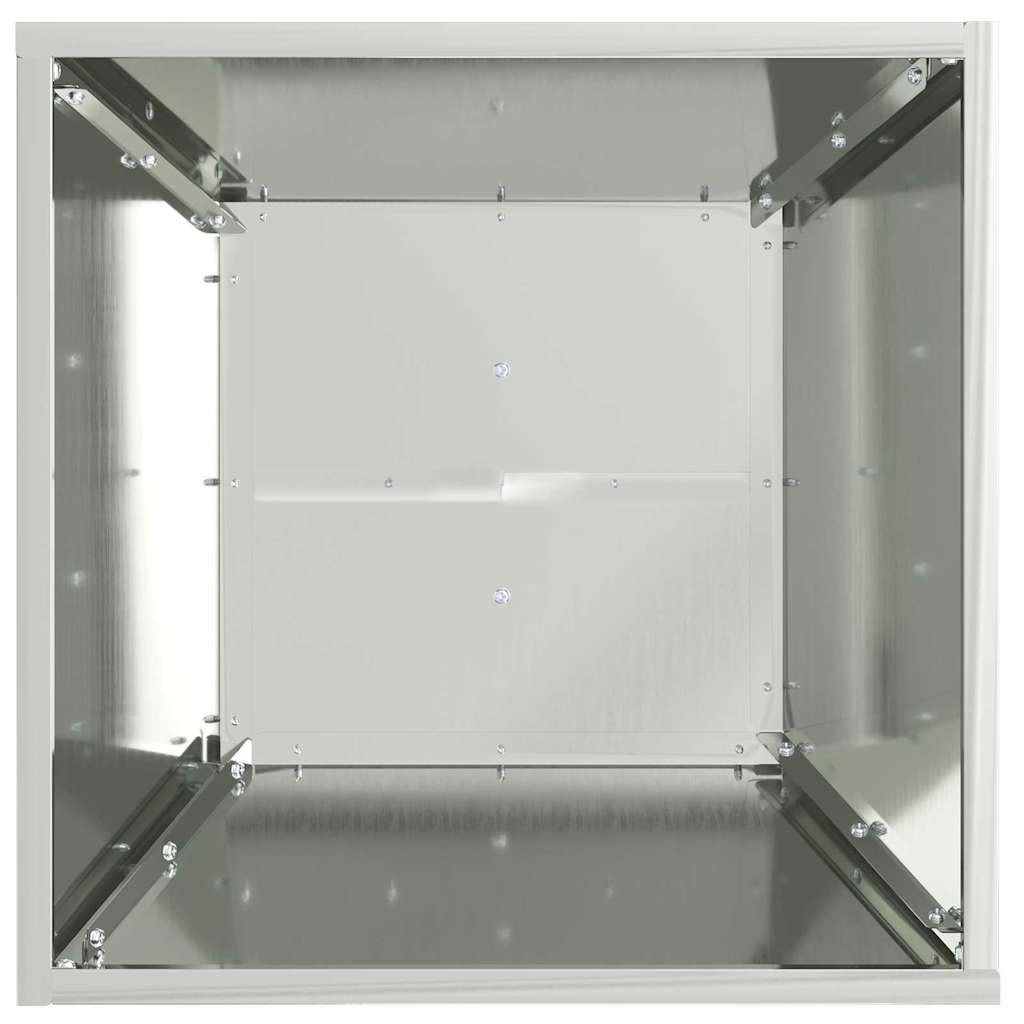 vidaXL Pillar Planter 2 pcs Silver 40 x 40 x 100 cm