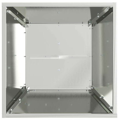 vidaXL Pillar Planter 2 pcs Silver 40 x 40 x 100 cm