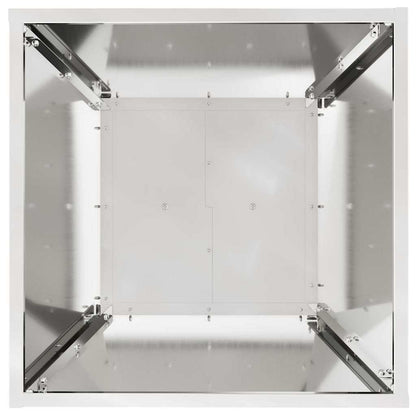 vidaXL Pillar Planter Silver 40 x 40 x 100 cm