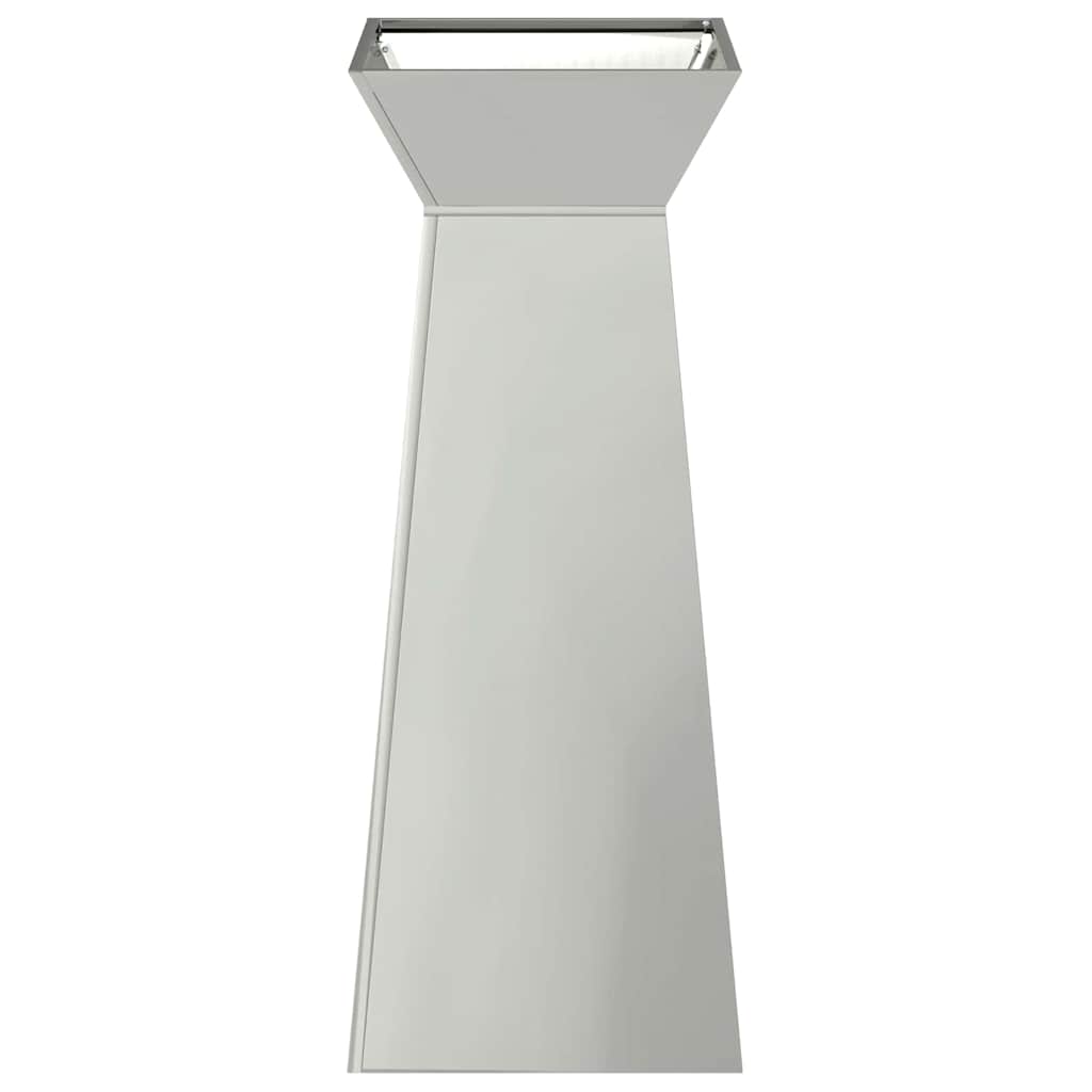 vidaXL Pillar Planter 2 pcs Silver 40 x 40 x 100 cm