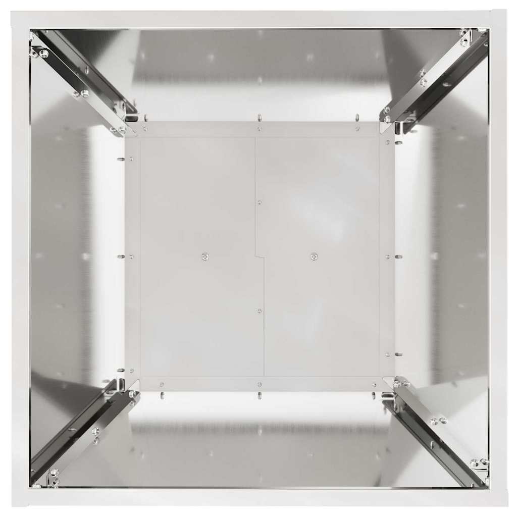 vidaXL Pillar Planter 2 pcs Silver 40 x 40 x 100 cm
