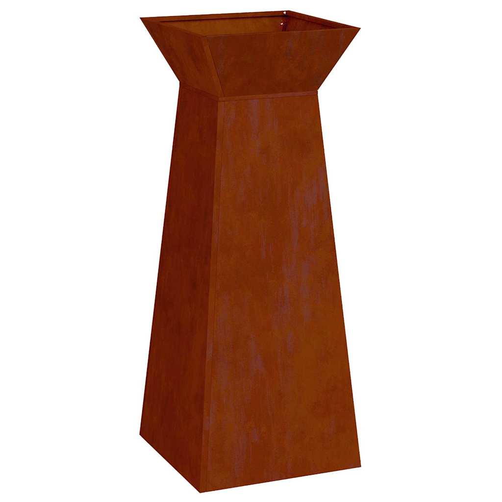 vidaXL Pillar Planter Silver 40 x 40 x 100 cm