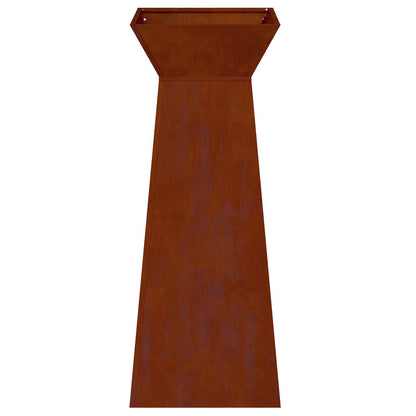 vidaXL Pillar Planter Silver 40 x 40 x 100 cm