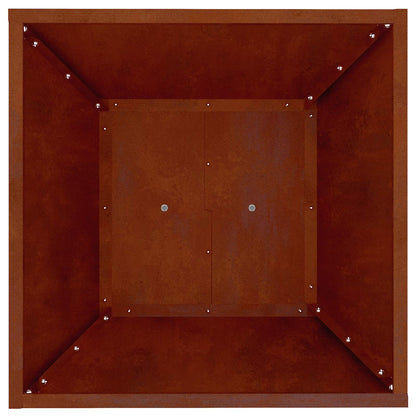 vidaXL Pillar Planter 2 pcs Silver 40 x 40 x 100 cm Weathering Steel