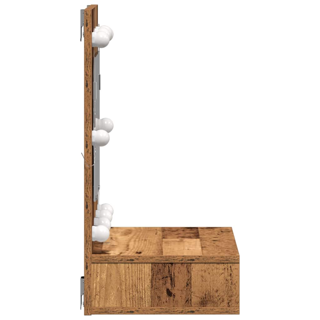 vidaXL Mirror Cabinet Old wood 60 x 31.5 x 62 cm Engineered Wood