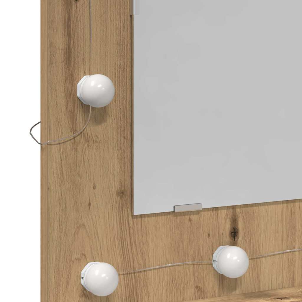 vidaXL Mirror Cabinet Artisan Oak 60 x 31.5 x 62 cm Engineered Wood