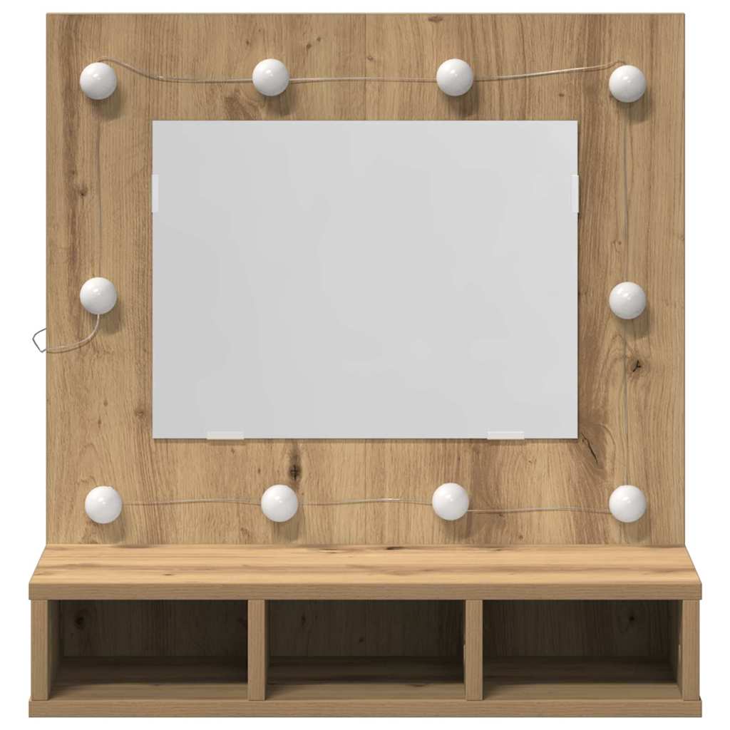 vidaXL Mirror Cabinet Artisan Oak 60 x 31.5 x 62 cm Engineered Wood