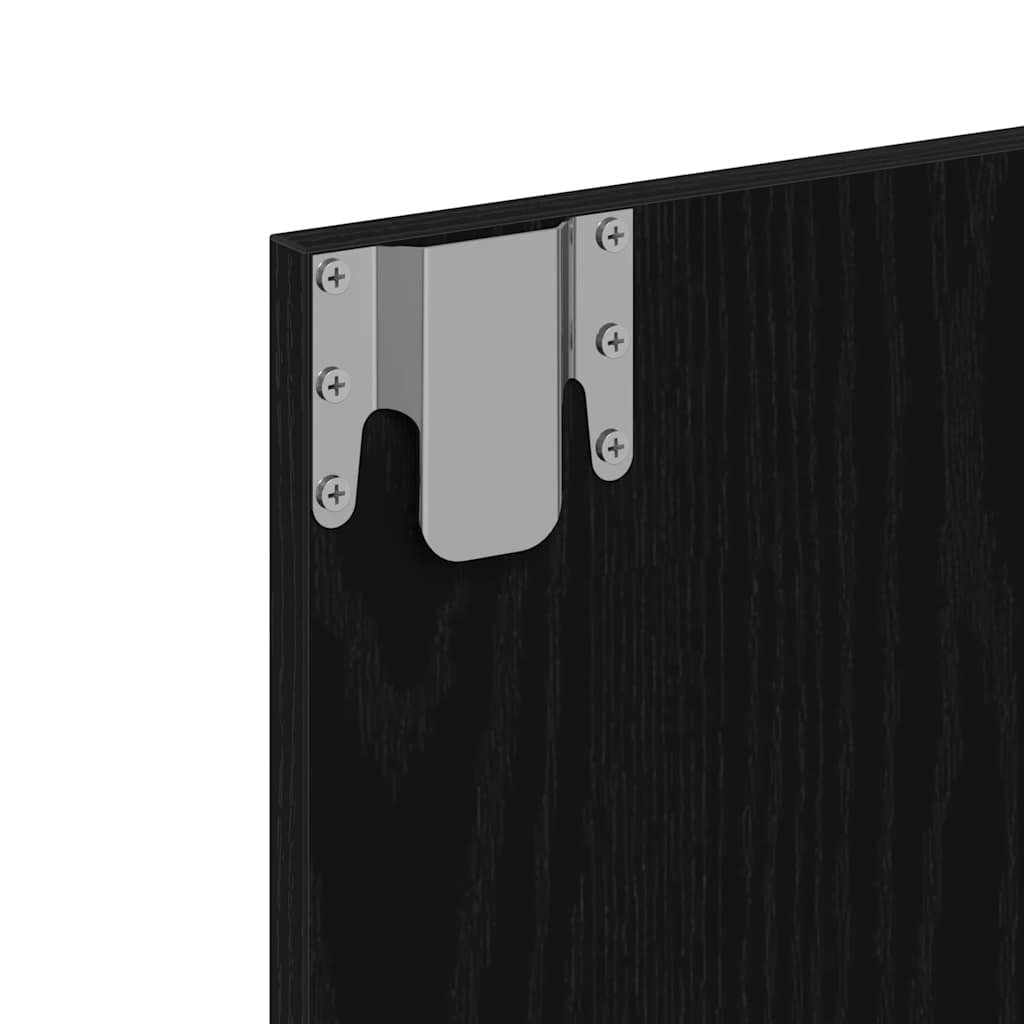 vidaXL Mirror Cabinet Black Oak 60 x 31.5 x 62 cm Engineered Wood