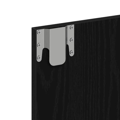 vidaXL Mirror Cabinet Black Oak 60 x 31.5 x 62 cm Engineered Wood
