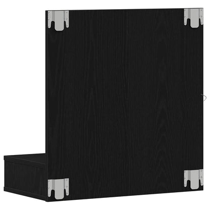 vidaXL Mirror Cabinet Black Oak 60 x 31.5 x 62 cm Engineered Wood