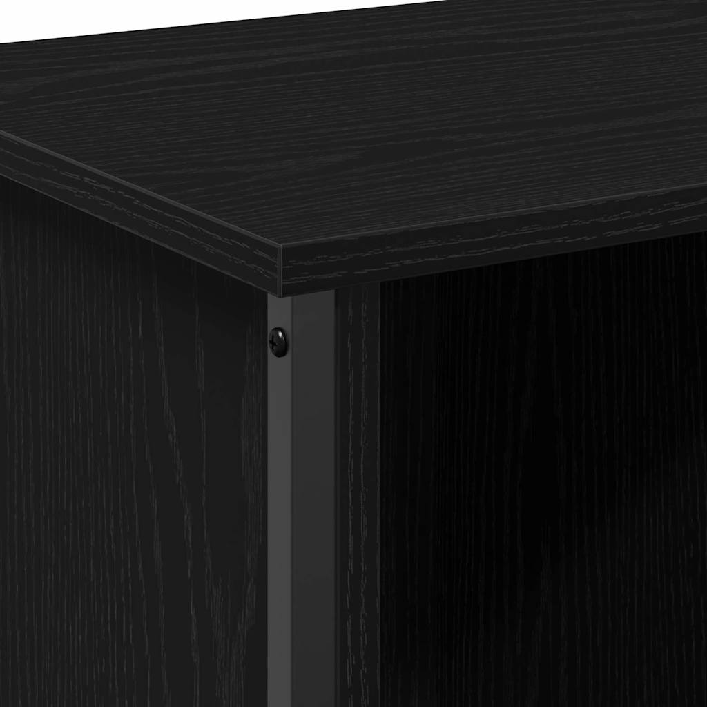 vidaXL TV Cabinet Black Oak 102 x 35 x 45 cm Engineered Wood