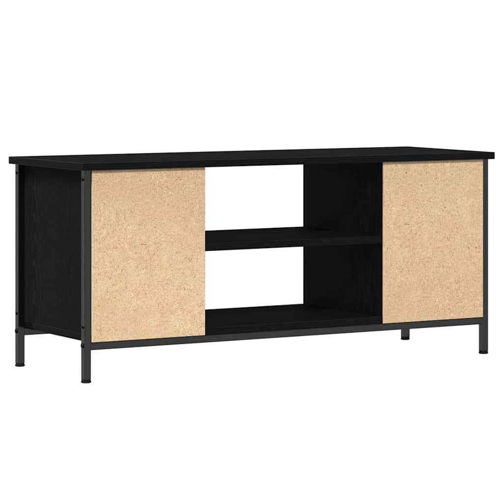 vidaXL TV Cabinet Black Oak 102 x 35 x 45 cm Engineered Wood