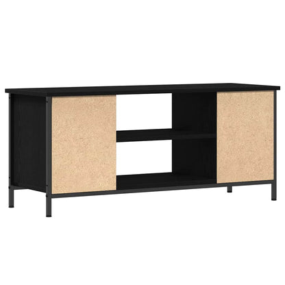 vidaXL TV Cabinet Black Oak 102 x 35 x 45 cm Engineered Wood