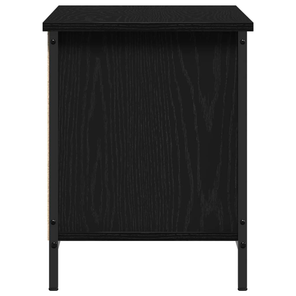 vidaXL TV Cabinet Black Oak 102 x 35 x 45 cm Engineered Wood