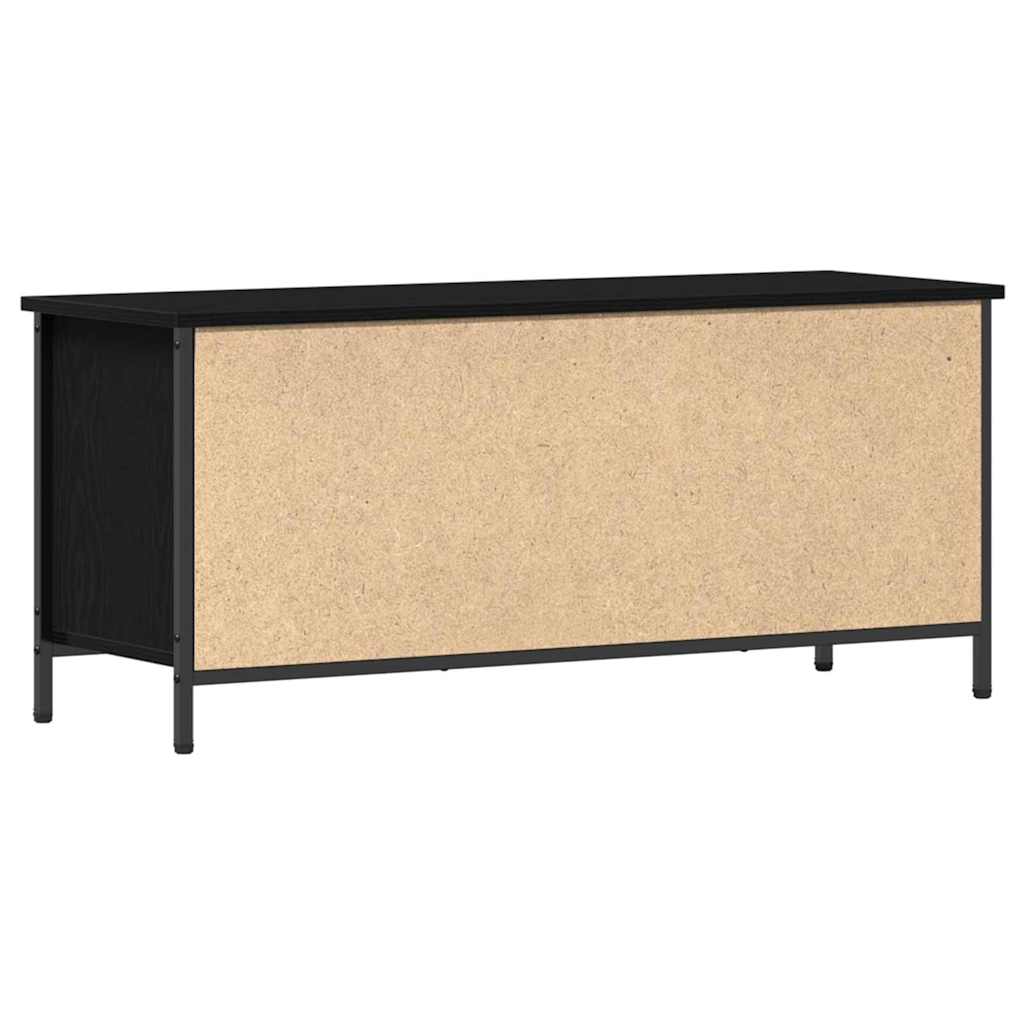 vidaXL TV Cabinet 100 x 35 x 45 cm Black Oak Engineered Wood