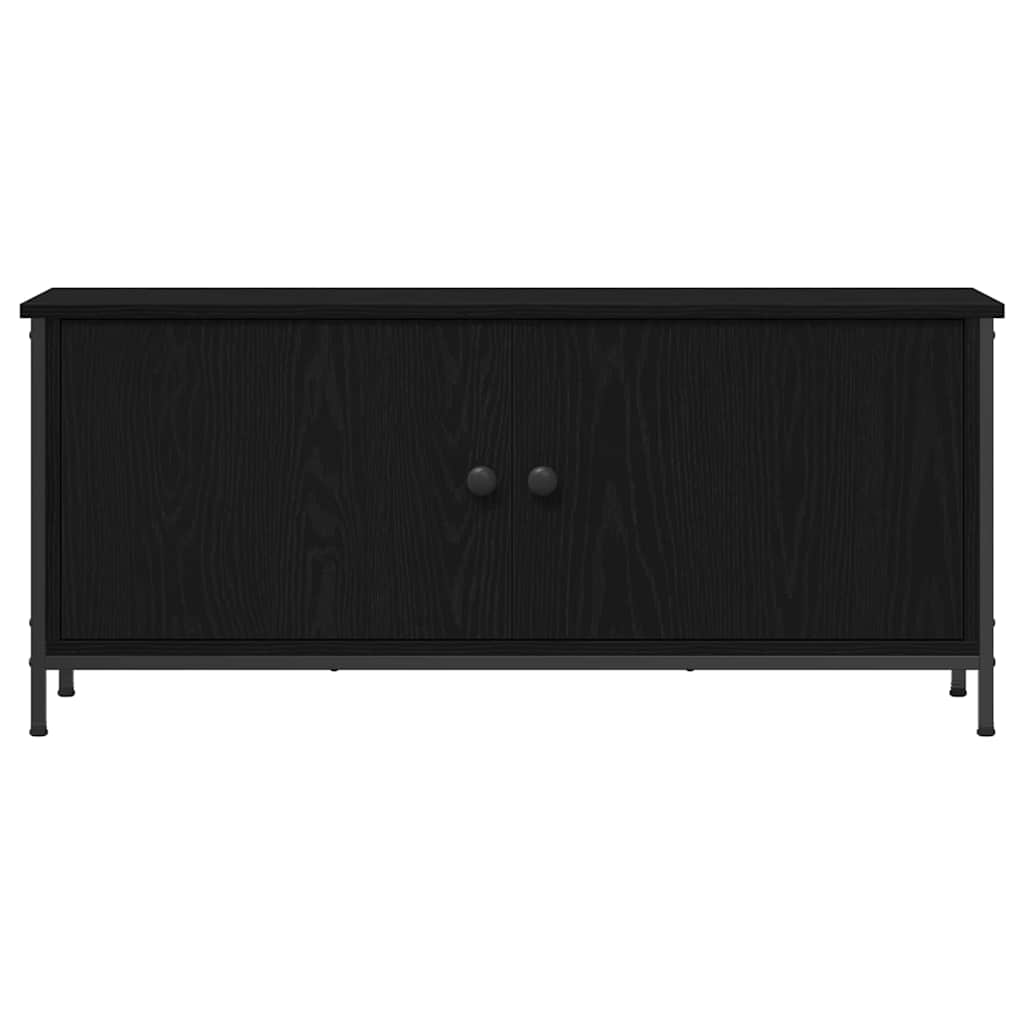 vidaXL TV Cabinet 100 x 35 x 45 cm Black Oak Engineered Wood