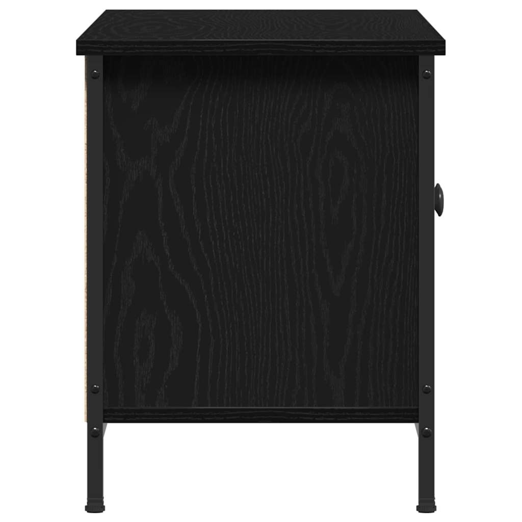 vidaXL TV Cabinet 100 x 35 x 45 cm Black Oak Engineered Wood