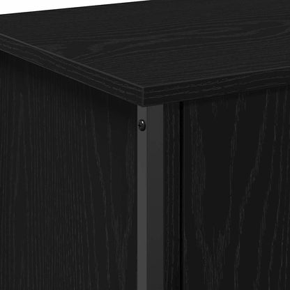 vidaXL TV Cabinet Black Oak 60 x 35 x 45 cm Engineered Wood