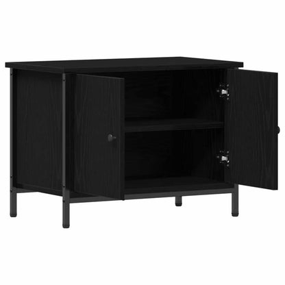 vidaXL TV Cabinet 60 x 35 x 45 cm Black Oak Engineered Wood