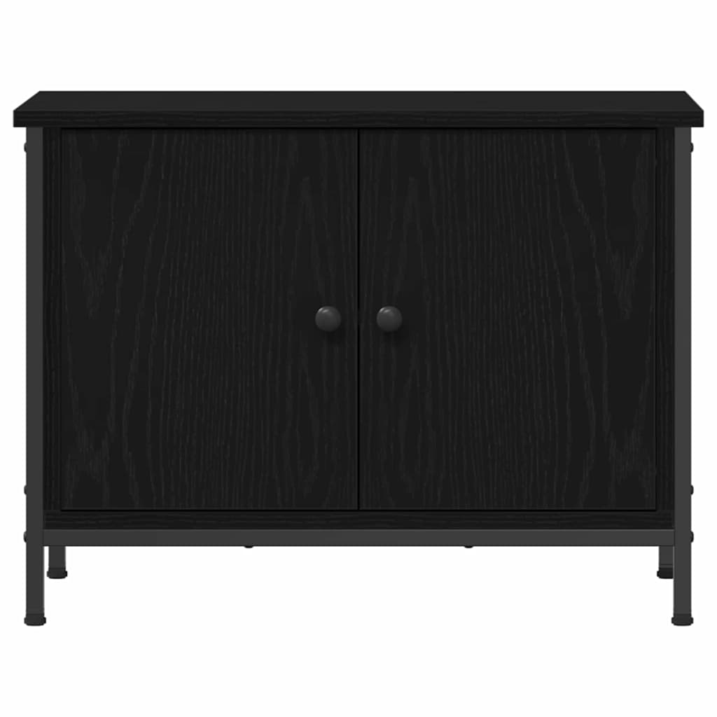 vidaXL TV Cabinet Black Oak 60 x 35 x 45 cm Engineered Wood