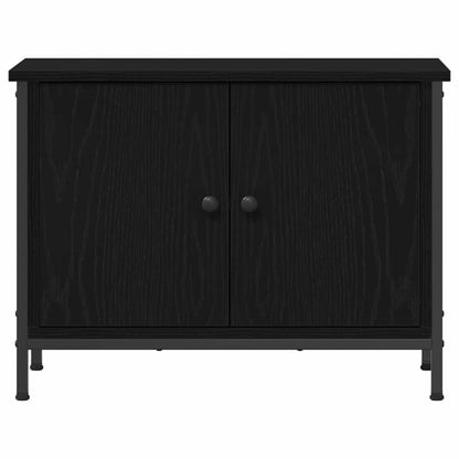 vidaXL TV Cabinet Black Oak 60 x 35 x 45 cm Engineered Wood