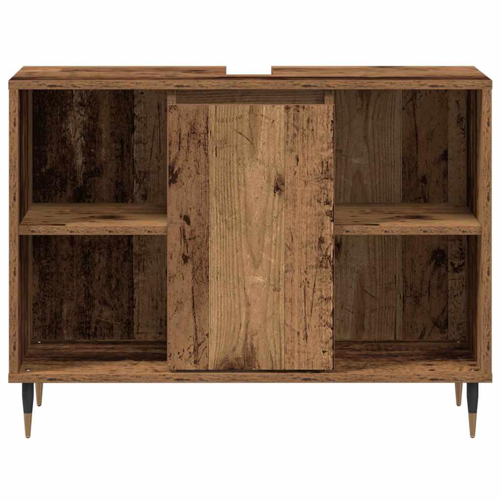 vidaXL Bathroom Cabinet Old Wood 80 x 33 x 60 cm Engineered Wood