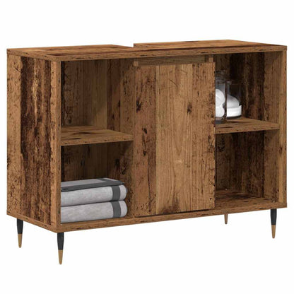 vidaXL Bathroom Cabinet Old Wood 80 x 33 x 60 cm Engineered Wood
