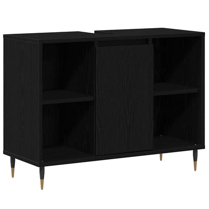 vidaXL Bathroom Cabinet Black 80 x 33 x 60 cm Engineered Wood