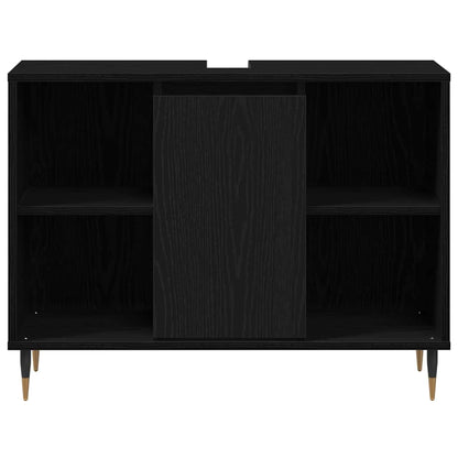 vidaXL Bathroom Cabinet Black 80 x 33 x 60 cm Engineered Wood
