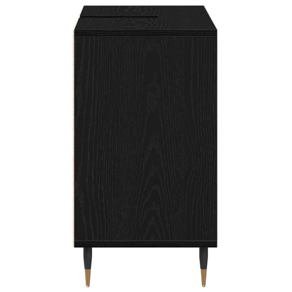 vidaXL Bathroom Cabinet Black 80 x 33 x 60 cm Engineered Wood